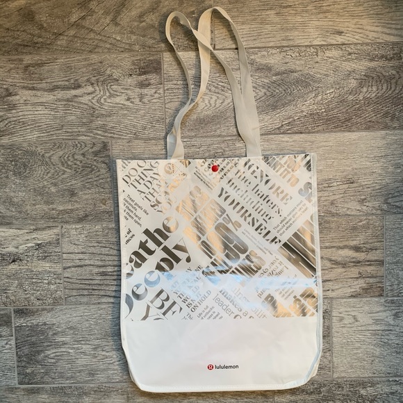 lululemon athletica Handbags - Lululemon Reusable Tote Bag Large White